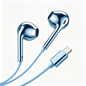 Silver Chrome <b>earbuds</b> Type C wired earphone Gold Chrome <b>earbuds</b> <b>Pink</b> Chrome metal headphones Wired earbud headphones - Product Image 4