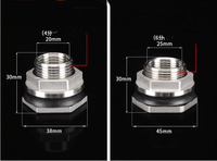 Réservoir d'eau en cuivre en acier inoxydable 304/316 1/2 "3/4" 1 "tuyau en laiton mâle simple clé lâche raccords pivotants écrou dégauchisseuse