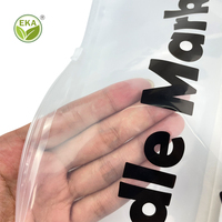 Grs Recyclable 100% Pe Vêtement Affichage Emballage Personnalisé Imprimé Ziplock Bébé Vêtements En Plastique Transparent Fermeture À Glissière Sac