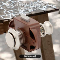 Loquet à bouton-poussoir marron pour tiroir, armoire, porte de placard, poignée sans clé pour camping-car, caravane, motorhome