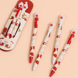 Werbegeschenk für Kinder Großhandel 0,5mm Gel-Stifte modisch Kunststoff Kawaii niedlicher Dekompressionsstift-Süßer Hase Erdbeere Gel-Stift