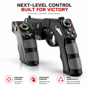 Control Inalámbrico para <span class=keywords><strong>Juegos</strong></span> con Luz RGB, Control Ergonómico para <span class=keywords><strong>Juegos</strong></span> <span class=keywords><strong>de</strong></span> Disparos FPS en Nintendo Switch / PC / Android / IOS - Product Image 4