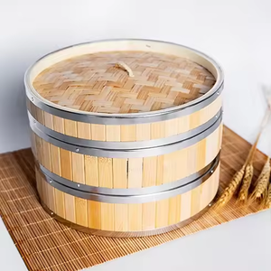 Panier à vapeur rond en bambou pour <span class=keywords><strong>mini</strong></span>-dim sum, écologique, avec logo personnalisé, 14 cm/24 cm ou tailles sur mesure, collection Baby Bear - Product Image 6