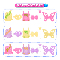 Kit de beauté en plastique lumineux créatif pour déguisement de sirène avec accessoires, jeu de rôle pour enfants, cadeau
