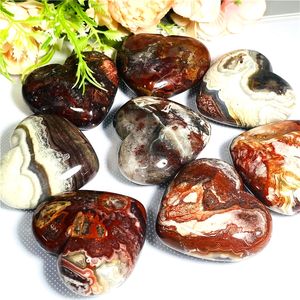 Cristales Curativos Naturales al por Mayor, Artesanías de Cristal de Ágata Mexicana, Corazón de Cristal para Decoración del Hogar, Colección de Regalos - Product Image 1