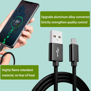 Cables de Datos USB A-L Premium de 1m/2m/3m, Conector de Aleación de Aluminio, Trenzado de Nailon, Núcleo de Cobre Puro para Teléfonos - Product Image 3