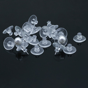 Transparent <b>Rubber</b> <b>Earring</b> <b>Back</b> Covers Stud <b>Earrings</b> Anti Loss Anti Slip Plastic Resin Unisex Accessories - Product Image 1