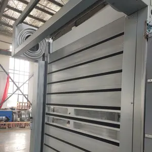 Factory Direct Sale Metal Aluminum Hard Quick Rapid Open Close Industrial Smart High Speed Roll Up Steel Door