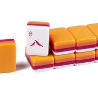 Jeu de Mahjong américain en acrylique, ensemble complet de 166 tuiles, jeu de table portable pour les fêtes de famille, les voyages et les divertissements en intérieur, vente en gros