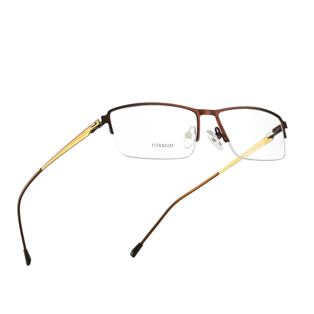Fonex — lunettes optiques pour homme, ultra-légères, en métal, Prescription, myopie, ordinateur, titane, demi-vis