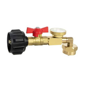 Adaptateur coudé en laiton à 90 degrés Vanne <span class=keywords><strong>de</strong></span> contrôle basse pression Surface lisse pour recharge <span class=keywords><strong>de</strong></span> propane <span class=keywords><strong>de</strong></span> 1lb 20lb Raccords <span class=keywords><strong>de</strong></span> tuyau <span class=keywords><strong>de</strong></span> gril <span class=keywords><strong>de</strong></span> camping - Product Image 1