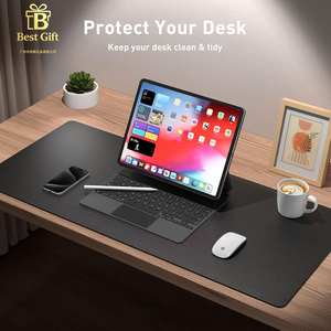 Tapis <span class=keywords><strong>de</strong></span> souris <span class=keywords><strong>de</strong></span> bureau personnalisés en cuir PU souple gaufré, durables, <span class=keywords><strong>pour</strong></span> cadeaux - Product Image 4