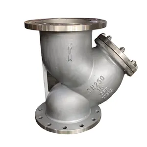 GB/DIN/ANSI Carbon Steel Wcb Stainless Steel Screen Flanged End Y-Type Filter Strainer Industrial Filtration with 40 Meshes