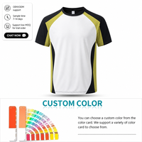 T-shirt décontracté à manches courtes et col rond pour homme, coupe ample, avec blocs de couleur contrastés, idéal pour l'entraînement en extérieur, tailles S-3XL, marque privée OEM