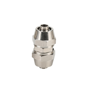 Raccord rapide en cuivre nickelé avec écrou de blocage, pneumatique, droit, pour tuyau d'air, tailles 6, 8, 10, 12, 16 mm - Product Image 1