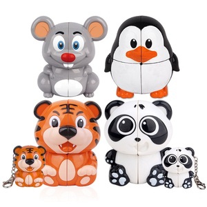Yuxin Animal Zodiac 2x2 Rubik's Cube, jouet éducatif pour enfants, apprentissage précoce, puzzle stimulant le cerveau, unisexe, âge 2 à 4 ans - Product Image 2