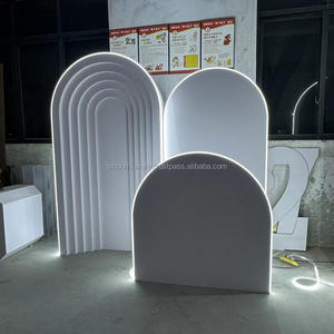 SMOOTH White Lux PVC Board Wedding Acrylic <b>Backdrop</b> Ripple <b>Stand</b> Wedding Decoration - Product Image 3
