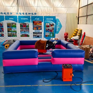 Máquina de Toros Inflable para Exteriores, Juego de Montar a Caballo con Cojín Cuadrado, Máquina de Toros Competitiva - Product Image 3