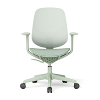 Chaise de bureau moderne et accessible aux personnes aveugles, à dossier mi-haut, réglable, ergonomique, en maille, pour ordinateur