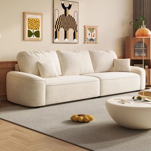 Divano in Velluto <span class=keywords><strong>Moderno</strong></span> <span class=keywords><strong>Bianco</strong></span>, Set per <span class=keywords><strong>Soggiorno</strong></span>, Arredamento per Salotto - Product Image 1