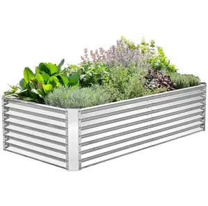 Cama de jardín elevada de Metal, caja de plantador galvanizado para verduras y flores, fabricante