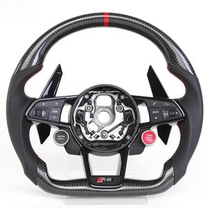 Volante de Fibra de Carbono Real Fabricado en Fábrica para <span class=keywords><strong>Audi</strong></span> R8 A4 5 <span class=keywords><strong>6</strong></span> 7 8/S3 4 5/RS3 4 5 <span class=keywords><strong>6</strong></span>/TT/TTS, Actualización de Volante Antiguo a Nuevo - Product Image 1