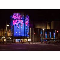 Affiche numérique LED couleur pleine, la plus légère et la plus fine pour intérieur, film adhésif transparent souple pour vitrine P25, publicité murale