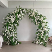 Arche de fleurs artificielles personnalisable, nouveau style, vente directe usine, toile de fond de mariage, arche florale