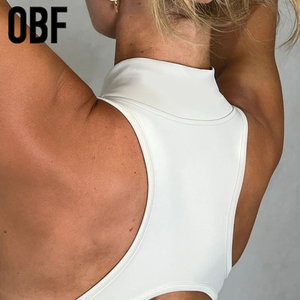 Conjunto deportivo personalizado para gimnasio, ropa de Yoga de una pieza, ropa deportiva con cremallera frontal, mono y peleles de talla grande para <span class=keywords><strong>mujer</strong></span> - Product Image 4