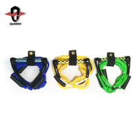 Tapis de surf/Wakeboard avec poignée imprimée, corde de ski imperméable, vert et jaune