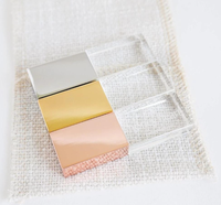 Clé USB en cristal avec logo gravé en 3D, 4 Go, 8 Go, 16 Go, USB 2.0, neuve avec boîte
