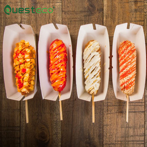 QUESTECO Papel personalizado <span class=keywords><strong>para</strong></span> cajas de <span class=keywords><strong>perros</strong></span> calientes Caja de embalaje de <span class=keywords><strong>perros</strong></span> calientes Caja de cartón <span class=keywords><strong>para</strong></span> <span class=keywords><strong>perros</strong></span> calientes - Product Image 4