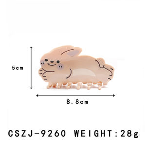 Pinzas de Pelo de Acetato con Forma de Conejo, Estilo Japonés y Coreano, Lindas, Simples y Clásicas, Accesorios para el Cabello de Mujer, Venta al por Mayor. - Product Image 2