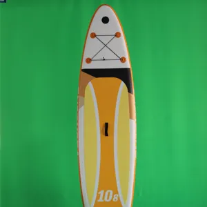 新设计的充气辅助桨板黄色和白色冲浪马赫