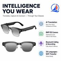 Lunettes intelligentes IA semi-cerclées OEM avec caméra EIS 8MP et traduction en temps réel, appels Bluetooth et enregistrement pour la vente en gros