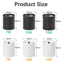 Focos exteriores LED montados de 10W, lámpara de techo empotrada para el hogar y la Oficina con marco de foco Led para exteriores, Ahorradores de energía