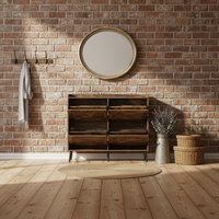 Meuble à chaussures mural ajustable et personnalisable, design étroit pour entrée compacte, style nordique rustique en bois