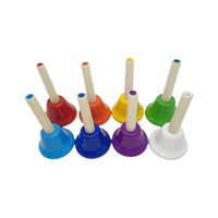 Hand Bell Orff Percussion Instrument Rhythm Bell Handheld Bell 8 Tone Class Bell Shake Bell