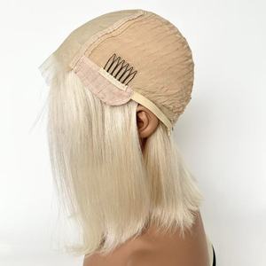 Perruque Courte Bob en Cheveux Humains Vierges Premium Prête à l'Expédition avec Fermeture HD en Dentelle, Sans Colle, Vente en Gros pour Salons, Douce, Lisse, Sans Perte de Cheveux, Respirante - Product Image 1