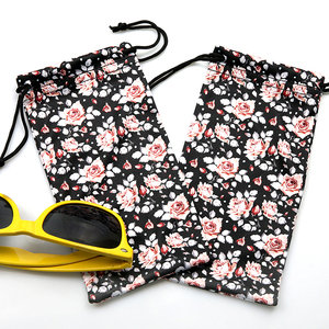 Biểu tượng tùy chỉnh in sợi nhỏ Kính mắt duy nhất dây rút kính kính mát Pouch Túi - Product Image 3