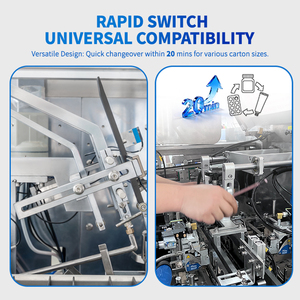 Caja de embalaje de cartón horizontal, caja de embalaje de cápsulas de píldoras, tabletas completamente automáticas, bandeja de placa de blíster, máquina de embalaje de cartón - Product Image 4