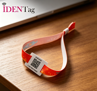 Bracelet en tissu NFC RFID jetable NTAG215 13,56 MHz, bracelet tissé pour carnaval, fête, activité en plein air, gestion de foule
