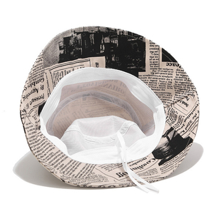 Tùy Chỉnh Tất Cả Các Hơn In Ấn Tin Tức Giấy Hình Ảnh Xô Hat Thời Trang Unisex Có Thể Điều Chỉnh Ngư Dân Cap Bãi Biển Hat - Product Image 6