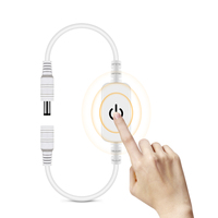 Contrôleur de variateur de lumière à capteur tactile DC 12V-24V 4A, gradation progressive pour bande LED, en plastique, garantie 1 an
