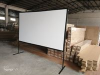 Nouvel écran de projection portable 2-en-1 à cadre fixe pour extérieur 120" (16:9) avec trépied et tissu en polyester 2026