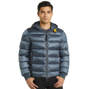 Fashionable Men Puffer <b>Jacket</b> With Hood Lightweight Warm and <b>Waterproof</b> <b>Winter</b> Coat for Casual and Outdoor Use - Product Image 1