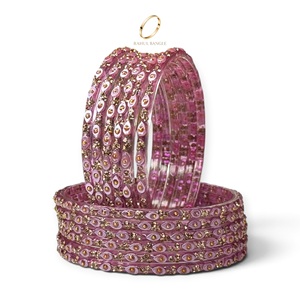 Bracelets ethniques en verre de Kasmir plaqués or, coupe émeraude, en forme de goutte de pluie, bijoux traditionnels au meilleur prix et de qualité supérieure - Product Image 5