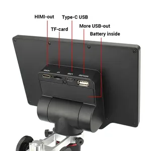 AIXUN DM21 2 en 1 Microscope de mesure numérique multi-angle avec affichage numérique HD 7 pouces pour outils d'inspection de soudure BGA