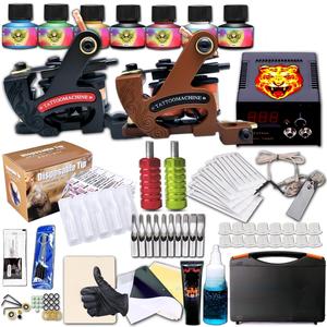 Nouvel arrivage : Kit de machine à tatouer à double bobine avec accessoires complets pour atelier de tatouage professionnel et fournitures d'art corporel - Product Image 3