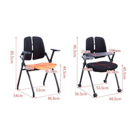 Chaise d'étude pour étudiants en classe, chaise d'étude scolaire avec tableau d'écriture